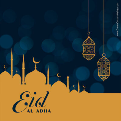 Add Name on Eid al-Adha Mubarak Pic