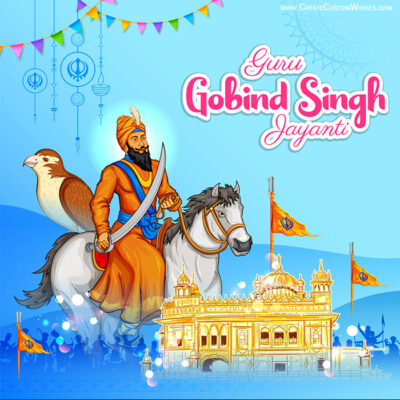 Add Name on Guru Gobind Singh Jayanti Card