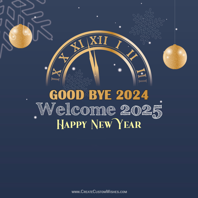 Create Goodbye 2024, Welcome 2025 New Year HD Image - Free