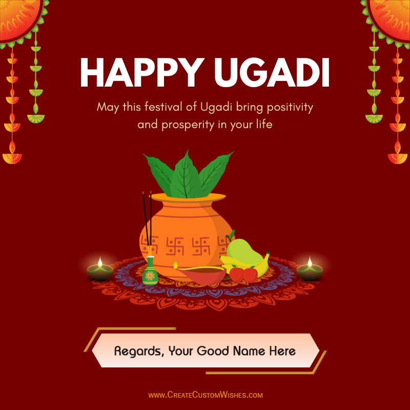 Add Name to Happy Ugadi 2025 Wishes – Free & Easy