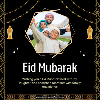 Add Photo to Eid Mubarak 2025 Wishes – Free & Easy