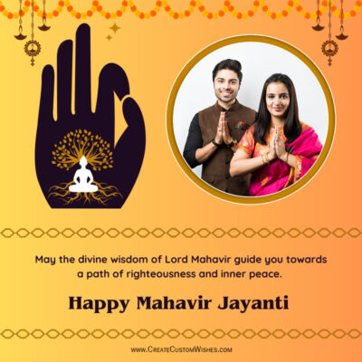 Add Photo to Mahavir Jayanti 2025 Wishes – Free & Easy Edit