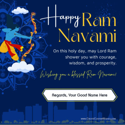 Create Ram Navami Wishes with Name for WhatsApp Status