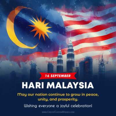 351+ Malaysia Day Wishes, Statuses & Greetings for 2026Illustrated Hari Malaysia banner with the Malaysian flag, crescent and star, Kuala Lumpur skyline, and celebratory message.