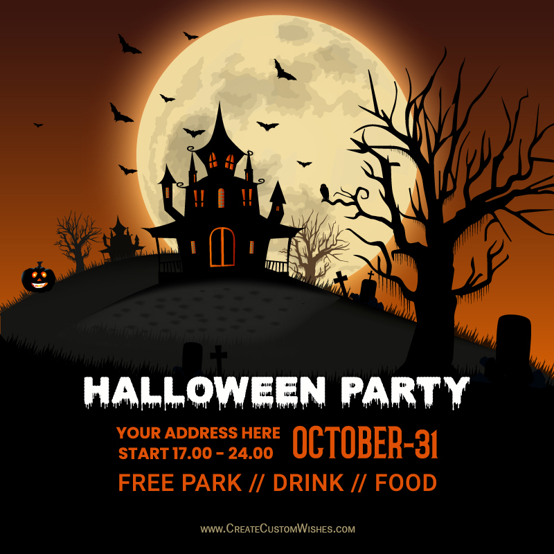 Personalised Halloween Greetings & Party Invitations