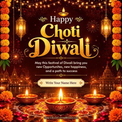 Choti Diwali 2026 Wishes with Name – Create Online FreeChoti Diwali 2026 Wishes with Name – Create Online Free