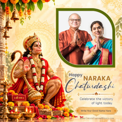 Create Naraka Chaturdashi Wishes with Photo & NameCreate Naraka Chaturdashi Wishes with Photo & Name