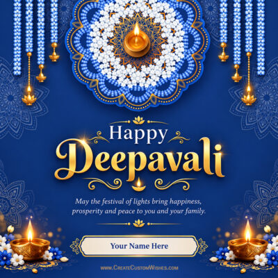 Customize Deepavali Festival Wishes with Your NameCustomize Deepavali Festival Wishes with Your Name