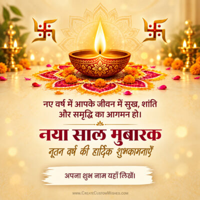 अपने नाम के साथ हिंदू नववर्ष की शुभकामनाएं बनाएंअपने नाम के साथ हिंदू नववर्ष की शुभकामनाएं बनाएं