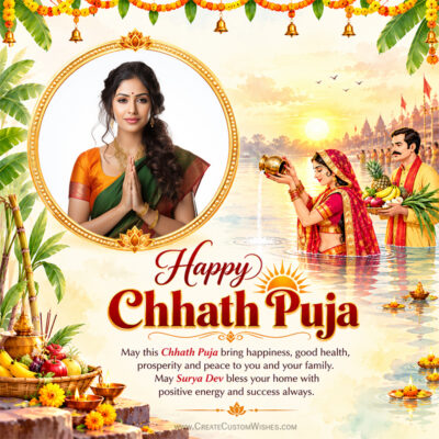 Chhath Puja 2026 Wishes with Name & Photo FreeChhath Puja 2026 Wishes with Name & Photo Free