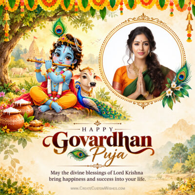 Create Govardhan Puja 2026 Wishes with Name & Photo FreeCreate Govardhan Puja 2026 Wishes with Name & Photo Free