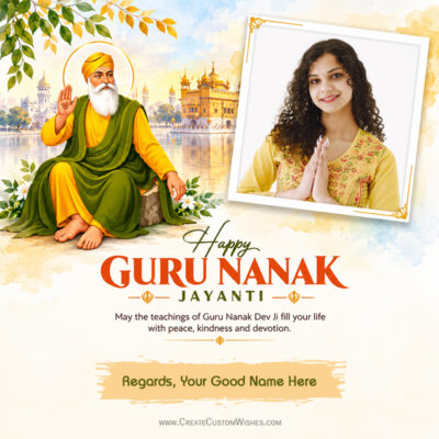 Guru Nanak Jayanti 2026 Wishes with Photo & Name FreeGuru Nanak Jayanti 2026 Wishes with Photo & Name Free