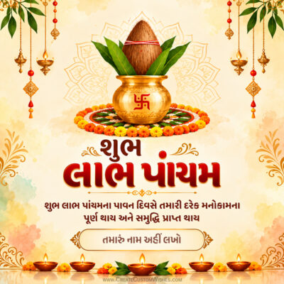 Happy Labh Pancham 2026 Name Wishes & Greeting CardsHappy Labh Pancham 2026 Name Wishes & Greeting Cards