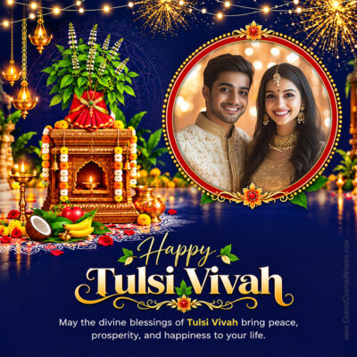 Tulsi Vivah 2026 Wishes with Photo | Free Card MakerTulsi Vivah 2026 Wishes with Photo | Free Card Maker